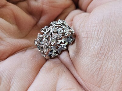 Women Ring Silver Tone Fashion Jewelry Finger Band Size 6 unbranded