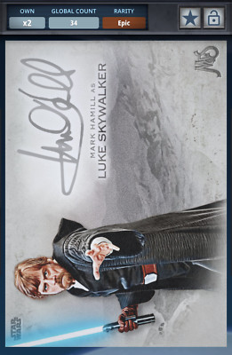 Topps Star Wars Card Trader Merchant Smuggler Mark Hamill Epic Silver Signature