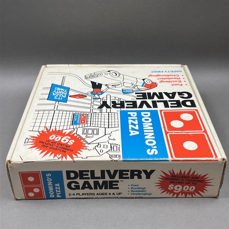 Vintage World Quest 1989 Domino’s Pizza Delivery Board Game CocaCola