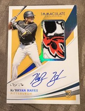 Ke’Bryan Hayes 🔥 2021 Immaculate On Card Auto 1/1 RC PIRATES Eye Patch RPA SSP
