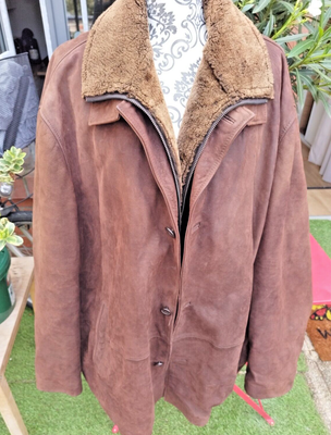 Veste Parka Homme OAKWOOD En Cuir Marron - Taille 58-60 (XXL), Comme Neuf, Burton