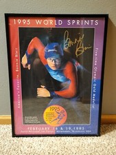 BONNIE BLAIR 1995 WORLD SPRINT CHAMPIONSHIPS OLYMPICS SIGNED POSTER 18x24 FRAMED