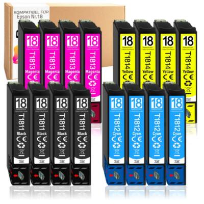 16x Druckerpatronen kompatibel mit Epson Expression Home XP-225 XP-402