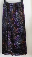 Linda Lundstrom Sz 10 Rich Velvet Tie-Dye Unusual Funky Art-to-Wear Skirt M L