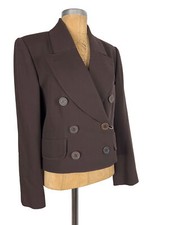 Sonia Rykiel Chocolate Brown Double Chest Blazer Authentic Vintage Jacket Classi