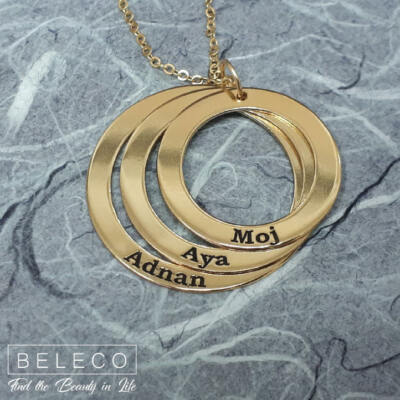 Personalized Mother Necklace Kids Charm Jewelry with Birthstone