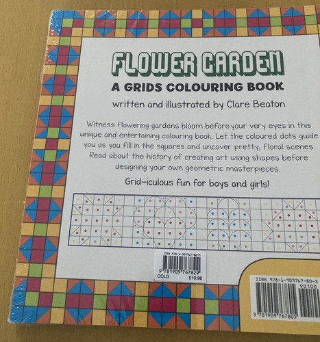 GRIDS COLOURING BOOK SET : PAPERBACK'S BY CLARE BEATON BNIW FLOWER, CITY, ANIMAL - Picture 7 of 8
