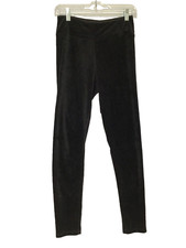 Cuddl Duds Pants Loungewear Womens Small Velour Leggings Black Casual Comfy