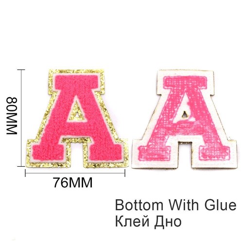 Chenille Letter Sequined Patches Pink Iron On Appliques Garment Craft Decor 1Pcs - Picture 2 of 58