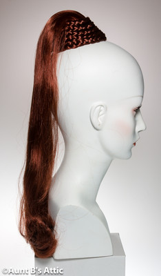 Genie Ponytail Long Braided Top Synthetic Hair Henna Red Ponytail Hair Piece