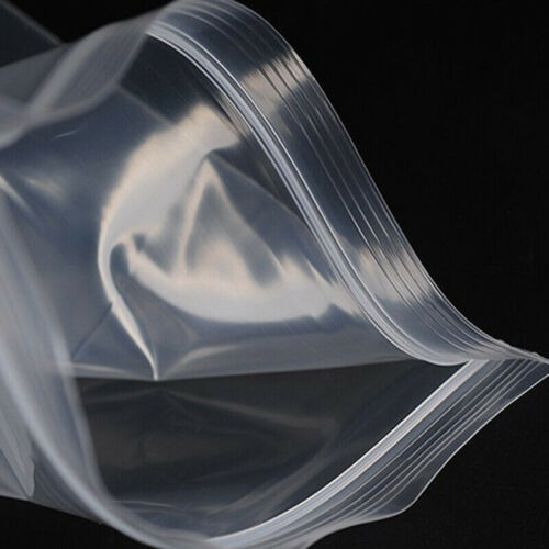 GRIP SEAL BAGS Self Resealable Clear Polythene Poly Plastic Zip Lock All SizesMU - Afbeelding 1 van 7