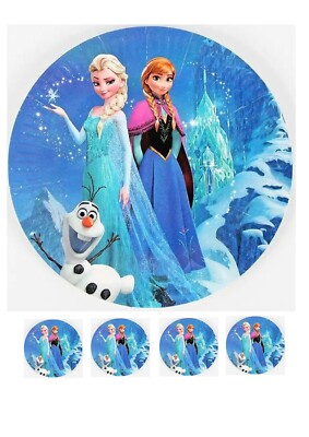 Tortenaufleger Frozen Eiskönigin Elsa Torteufleger + Gratis Muffinaufleger