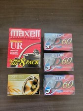 Lot Of 20 NOS Cassette Tapes 60 Min High Output Radio Shack Min. TDK Maxell