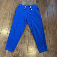 Kids Youth Polo Ralph Lauren Sweatpants Blue Orange Pony L 14/16 / 26" inseam