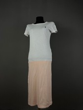 Polo Ralph Lauren Dress A-Line Rond Neck Short Sleeve Pullover White Pink Size S