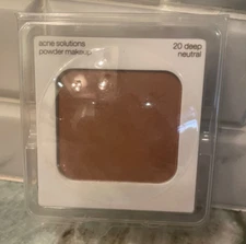 CLINIQUE ~ ACNE SOLUTIONS POWDER MAKEUP REFILL ~ # 20 Deep Neutral Demonstration
