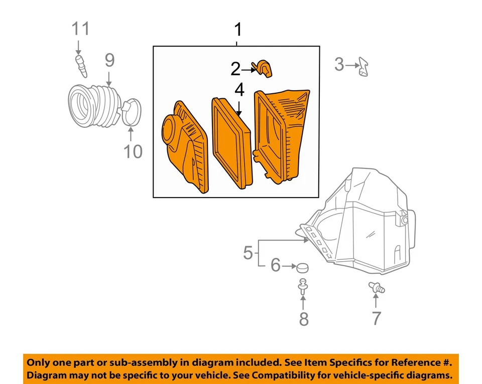 Conjunto de filtro de aire usado se adapta a: Pontiac Bonneville 2001 3,8 L sin operación sobrealimentada Foto 3 de 4
