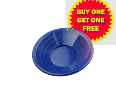 BUY ONE GET ONE FREE 12'' PANNING GOLD PAN - BLUE