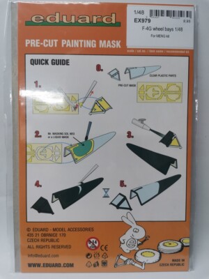MW22 EDUARD EX979 F-4G WHEEL BAYS 1/48  MASK for MENG