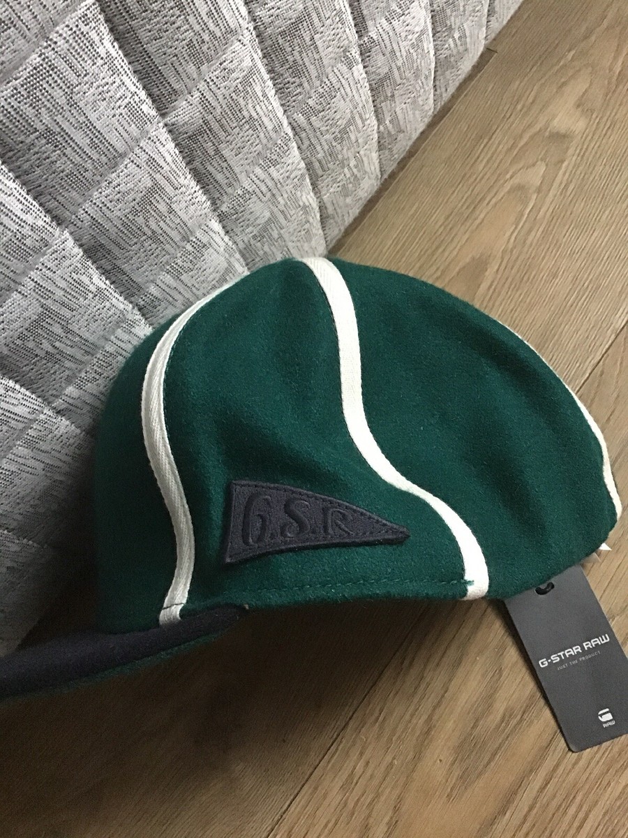 Casquette G-Star Raw Pour Homme - Style Matthew En Feutre - Taille M - Verte - Neuf Avec Petits Défauts