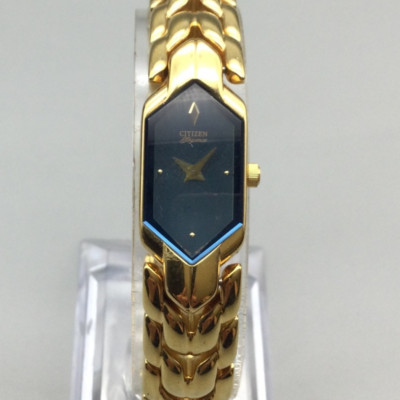 Citizen Watch Womens Blue Hexagon Dial 5421-H07537 BROKEN FOR