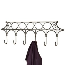 Myles Metal Gray Wall Hook Coat Rack Taupe