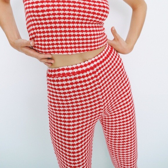 ZARA Cropped Plaid Pants NWOT Size Large