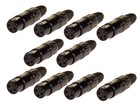 10er Set deetech XLR Stecker, female, 3-polig, schwarz