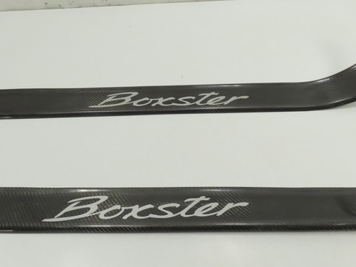 02 Porsche Boxster 986 #1297 Trim Pair, Door Sill Scuff Plate Carbon Fiber - Picture 3 of 8
