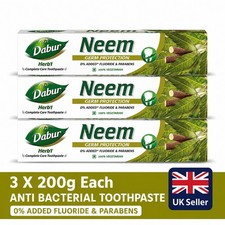 UK 3 x 200ml Natural herbal NEEM toothpaste STRONG Teeth Gums Toothpaste vegan 23.32 per litre