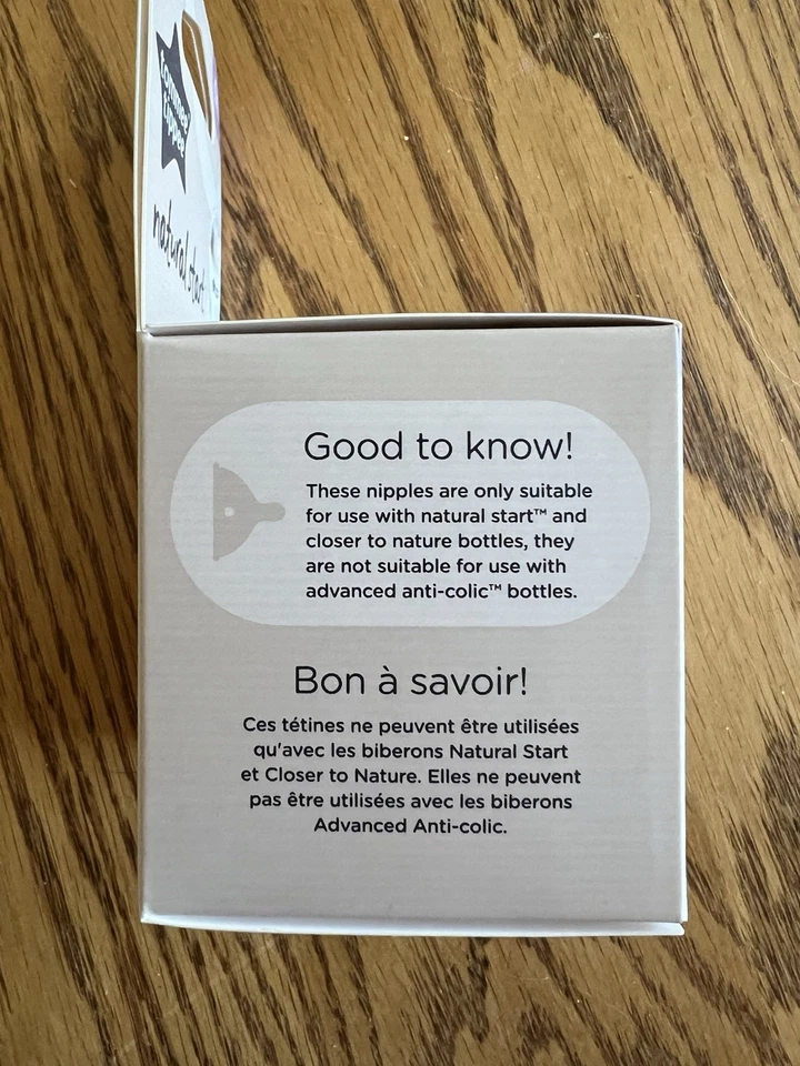 Nueva caja 2pk Tommee Tippee Closer to Nature pezones de flujo lento - 0m+ Foto 3 de 3