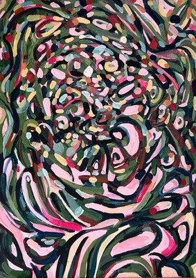 ORIGINAL Acryl Bild Gemälde  Abstrakt bunt Malerei Kunst Modern HANDGEMALT - Bild 1 von 4