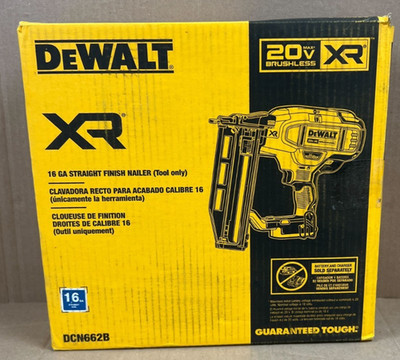 [NEW] (DCN662B) DeWalt 20V Max XR 16-Gauge Cordless Straight Finish Nailer