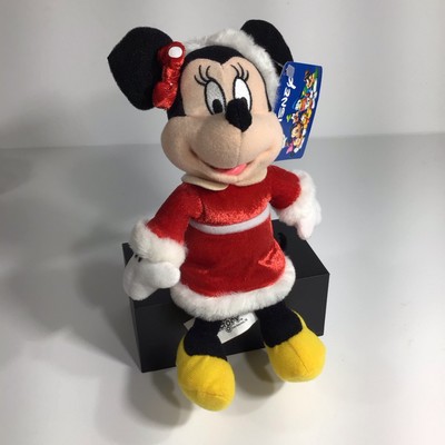 Disney Minnie Mouse In Santa Costume 8 1/2  Plush Toy By The Toy Factory 1990 s