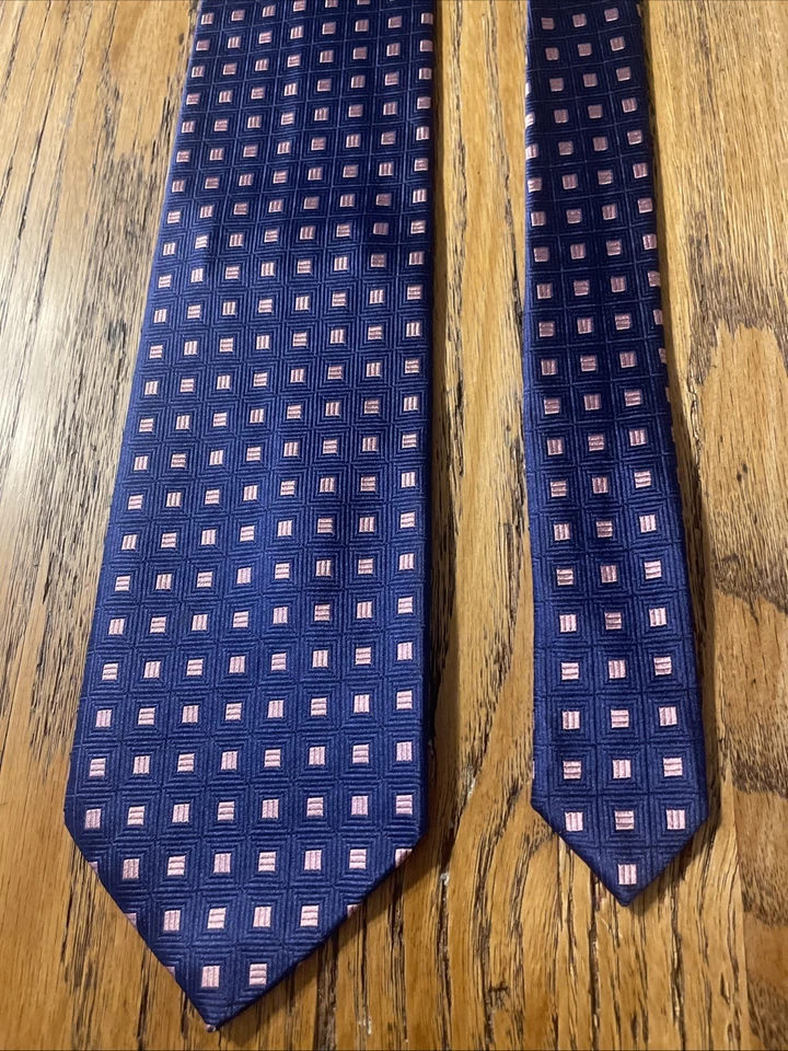 Corbata de seda tejida geométrica Paul Smith usada en excelente estado de diseñador hecha en Italia Foto 4 de 4