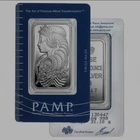 PAMP Suisse 1 Ounce Bar, .999 Pure Silver - Lady Fortuna In Assay