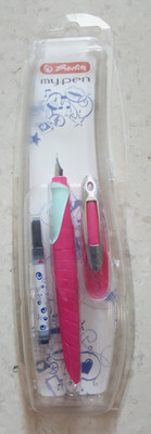 NEU   HERLITZ   my pen   Patronen Füllhalter Füller rot türkis mit Patrone   OVP