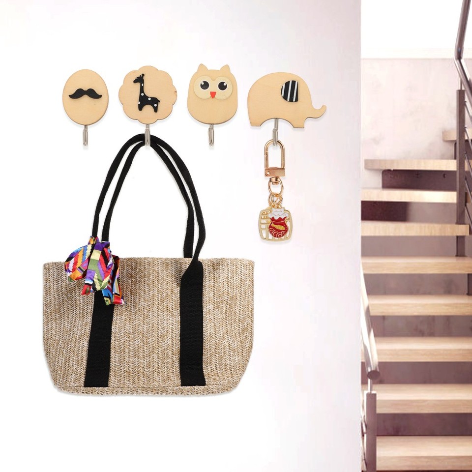 4Pcs Wall Wall Hooks Decorative Kids Wall Hooks Nursery Wall Decor