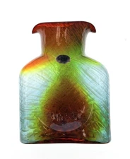 Blenko Glass Handmade Glass 384 Dart Frog Water Bottle Signed