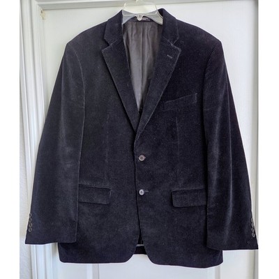 John Varvatos USA Mens Lyon SC Black Corduroy Blazer Sport Coat Jacket Sz 42R