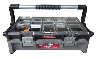 Husky 22'' Cantilever Professional Organizer Toolbox w/ Hardware Fasteners