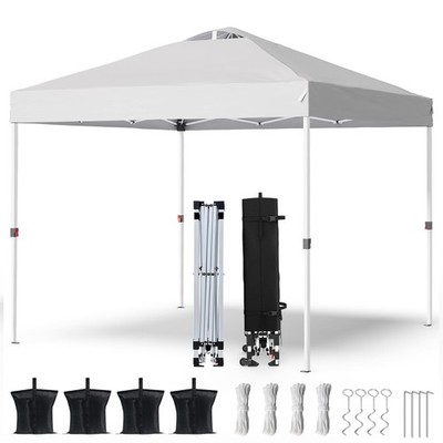 Shades 10x10 Pop Up Canopy with One Push Setup,Heavy Duty Beach Tent with Whe...