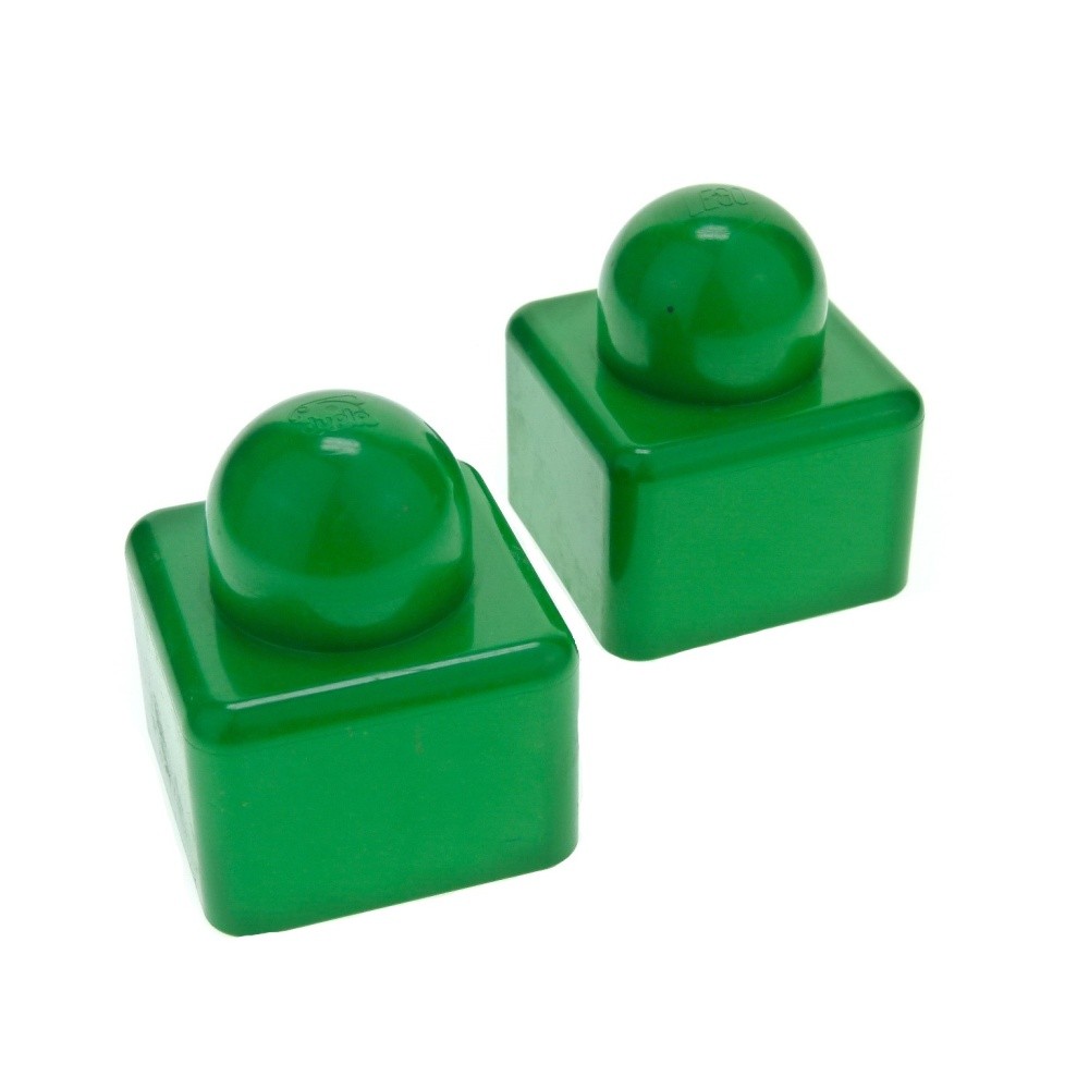 2x LEGO Duplo Primo Construction Stone 1x1x1 Green 1 Size Nob Baby Set 9017 2076