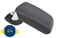 2009-2016 Audi A4 Center Console Black Leather Armrest Lid Assembly OEM