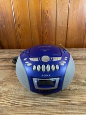 Sony CFD-E75 Portable Boombox CD/Cassette Player - Fully Tested - No Remote