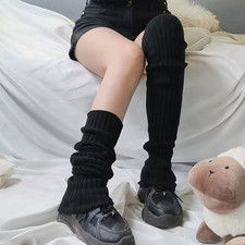 Women Ladies Winter Warm Leg Warmers Long Knit Knitted Crochet Socks Leggings
