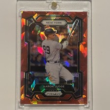 2024 Panini Prizm Cracked Red Ice Prizm #29 Aaron Judge Yankees SP
