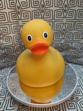 Jumbo Toysmith Yellow Rubber Duck Toy 8.5  x 9  x 6  Bath time Toy Rubber Ducky