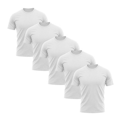 Men's 5 Pack Stars and Stripes T-Shirts | Plain Cotton Short Sleeve Multipack