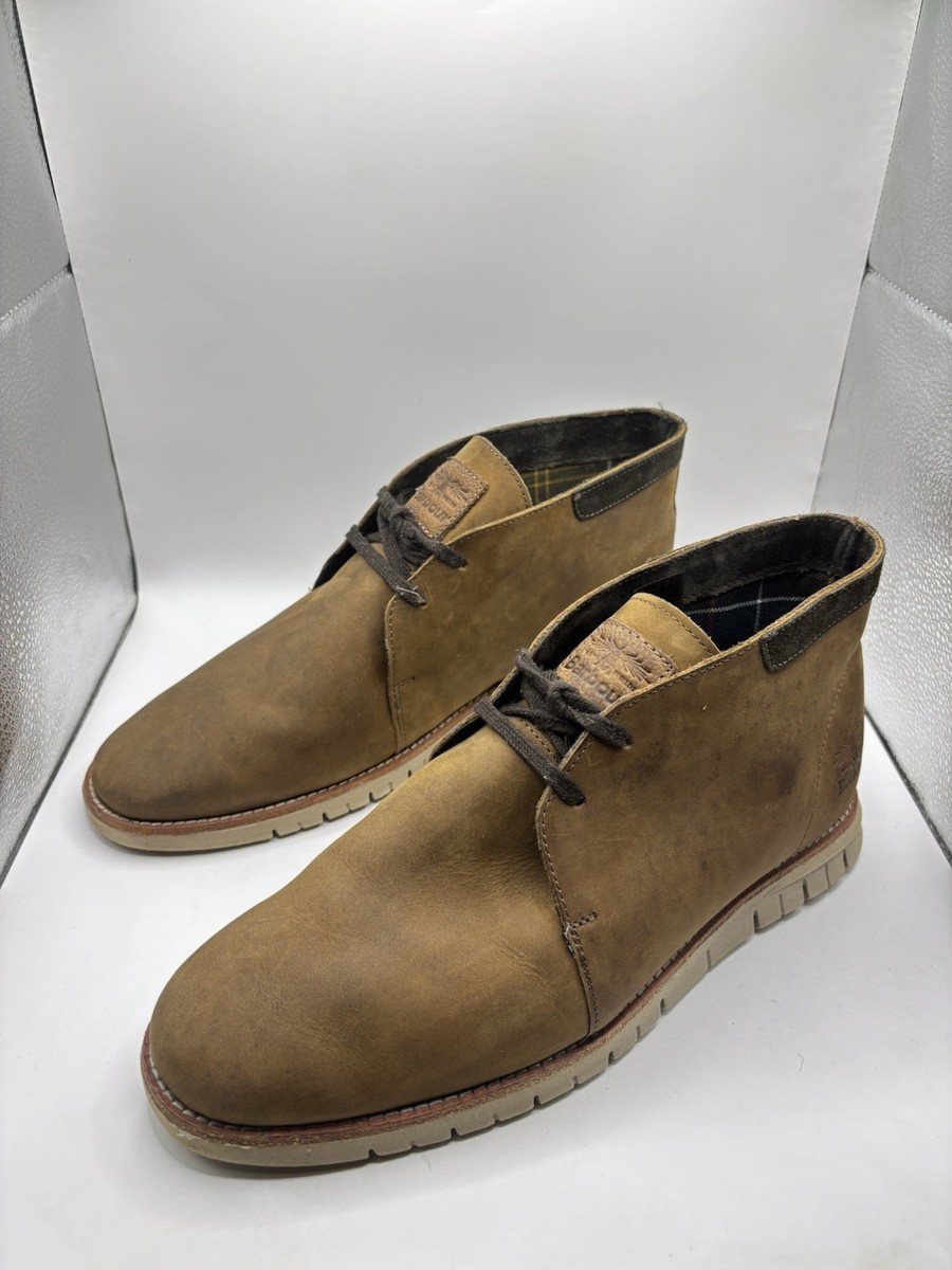 Barbour Boughton Chukka Lightweight Mid Ankle Brown Leather Boots